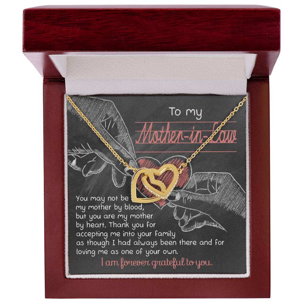 Mother-In-Law-Mother By Heart Double Heart Necklace