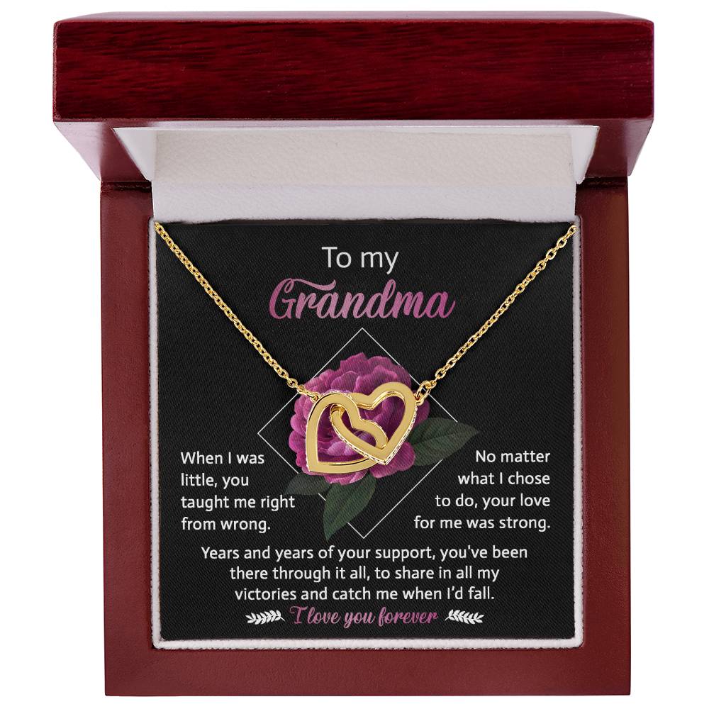 Grandma-Love For Me Double Heart Necklace