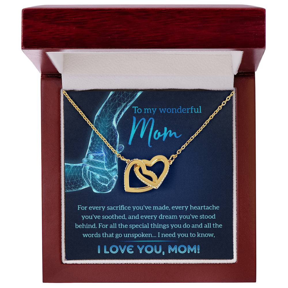 To my wonderful Mom - I love you Double Heart Necklace