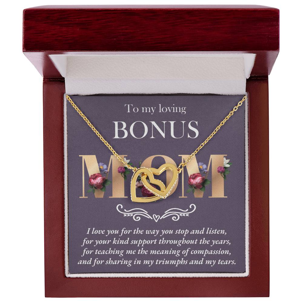 Bonus Mom-Throughout The Years Double Heart Necklace