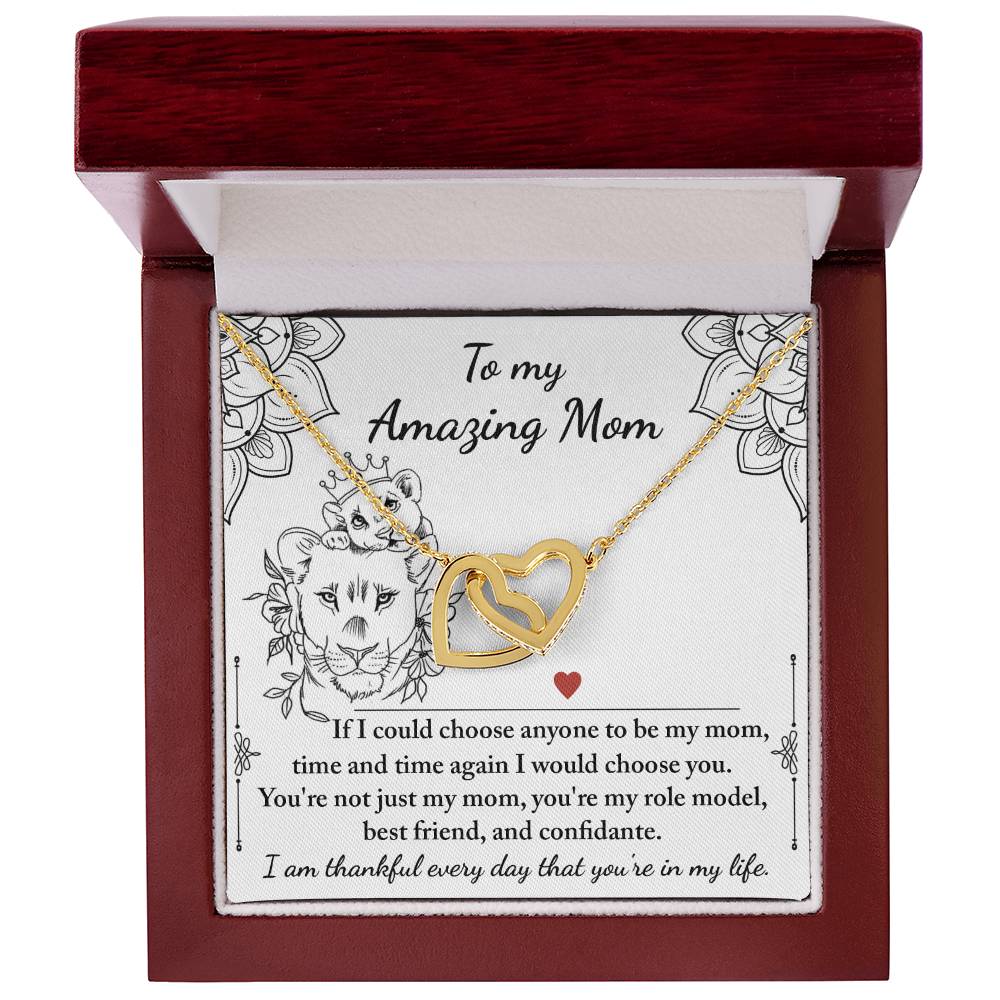 Mom Be, Amazing My Mom Double Heart Necklace