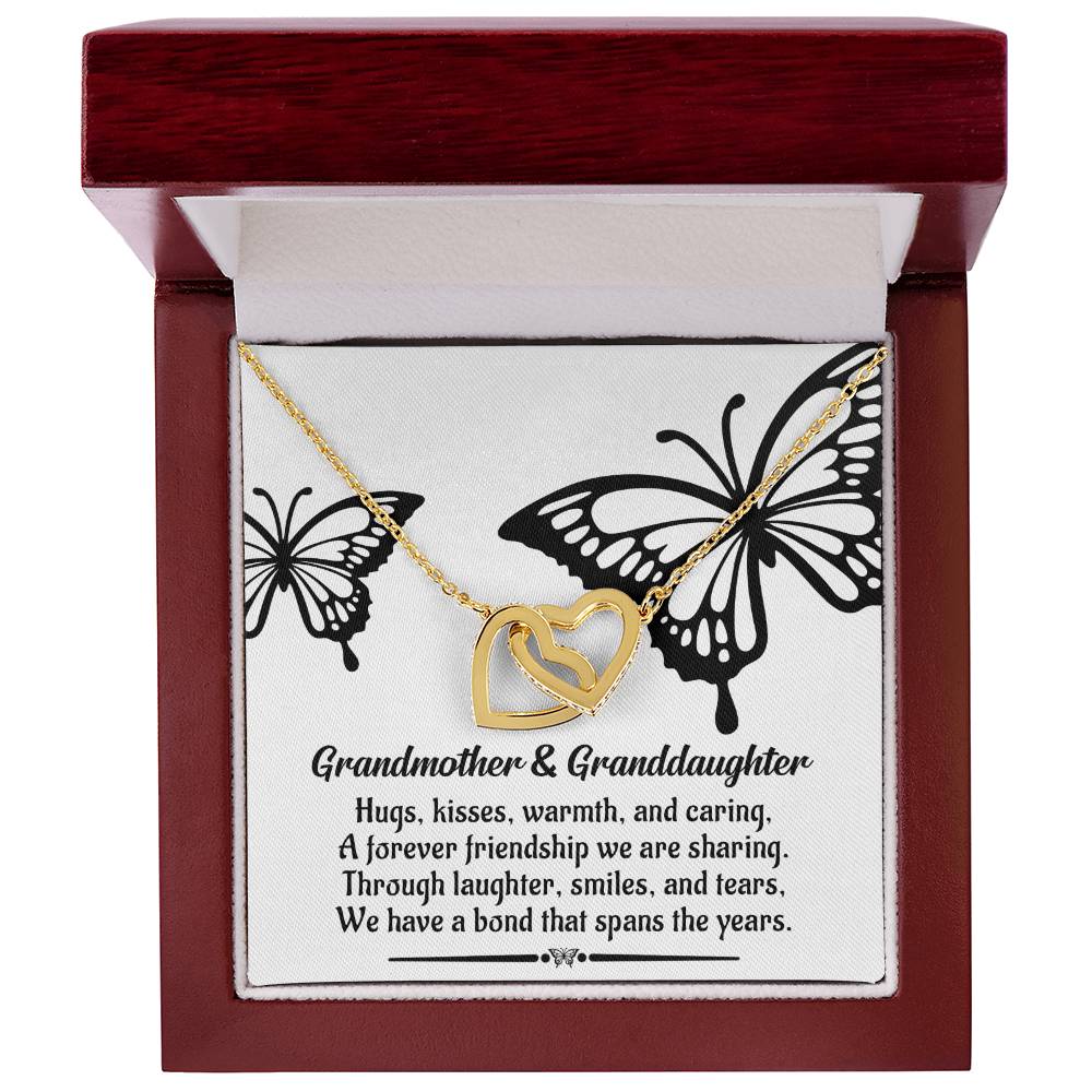 Grandma Granddaughter-A Bond Double Heart Necklace