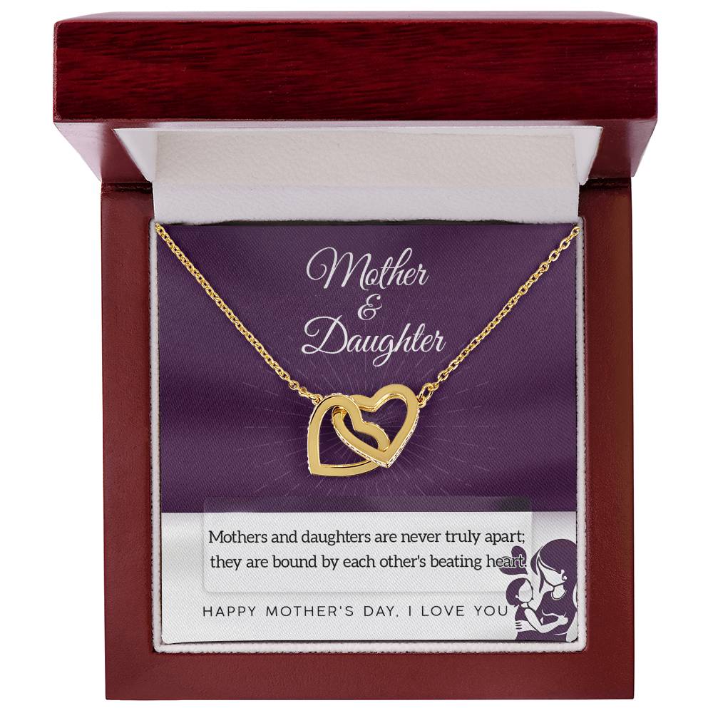 Mother & Daughter Double Heart Necklace