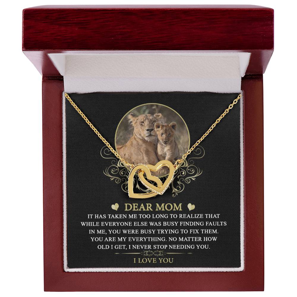 Mom, My Everything Double Heart Necklace
