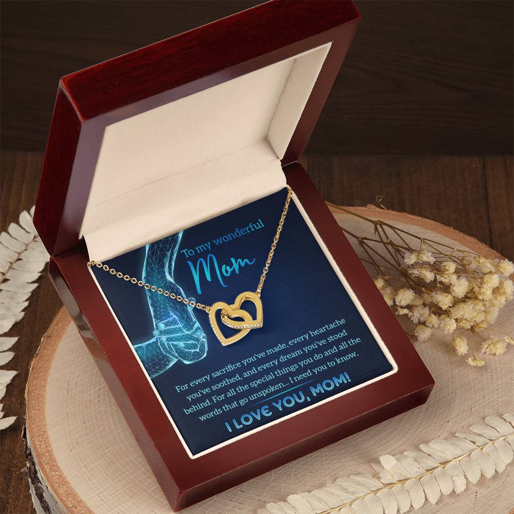 To my wonderful Mom - I love you Double Heart Necklace
