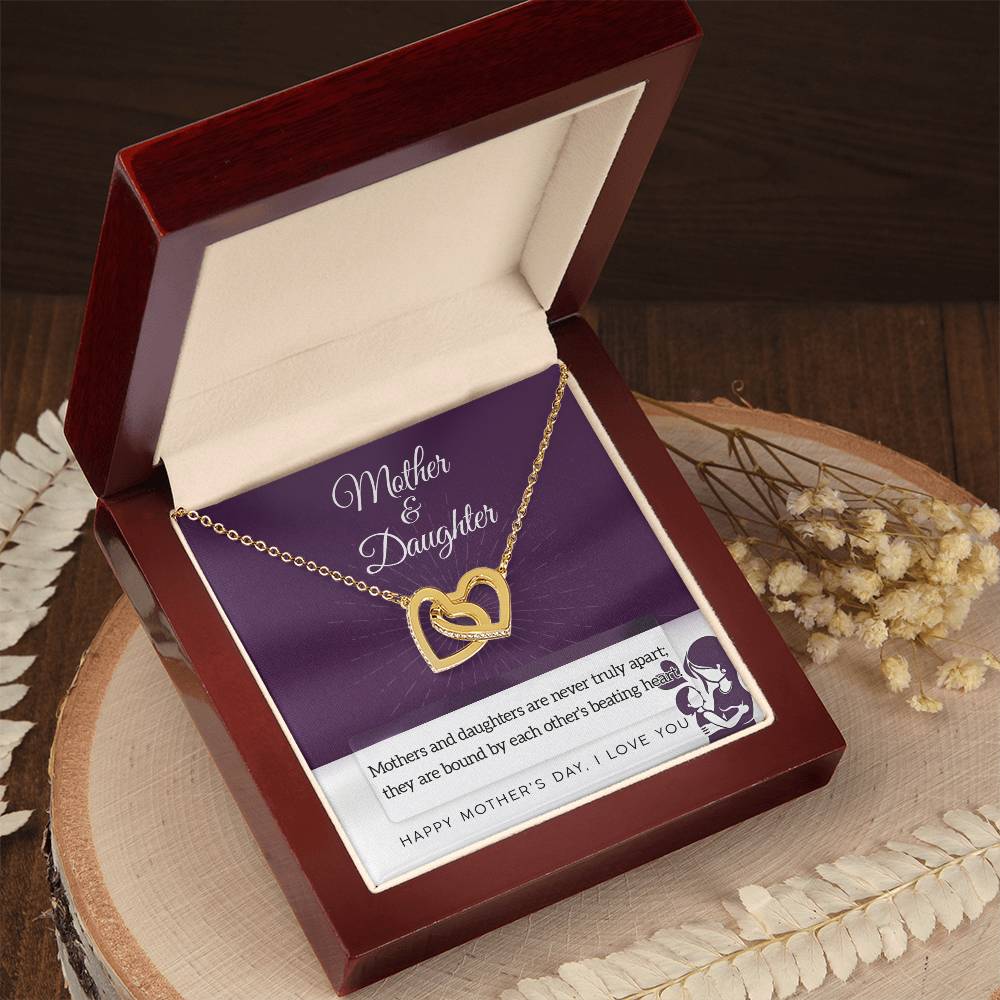 Mother & Daughter Double Heart Necklace