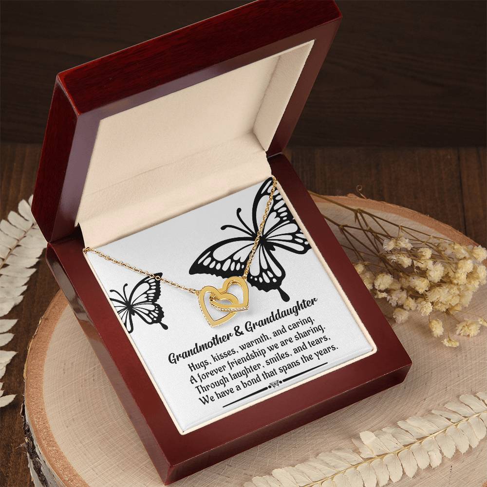 Grandma Granddaughter-A Bond Double Heart Necklace