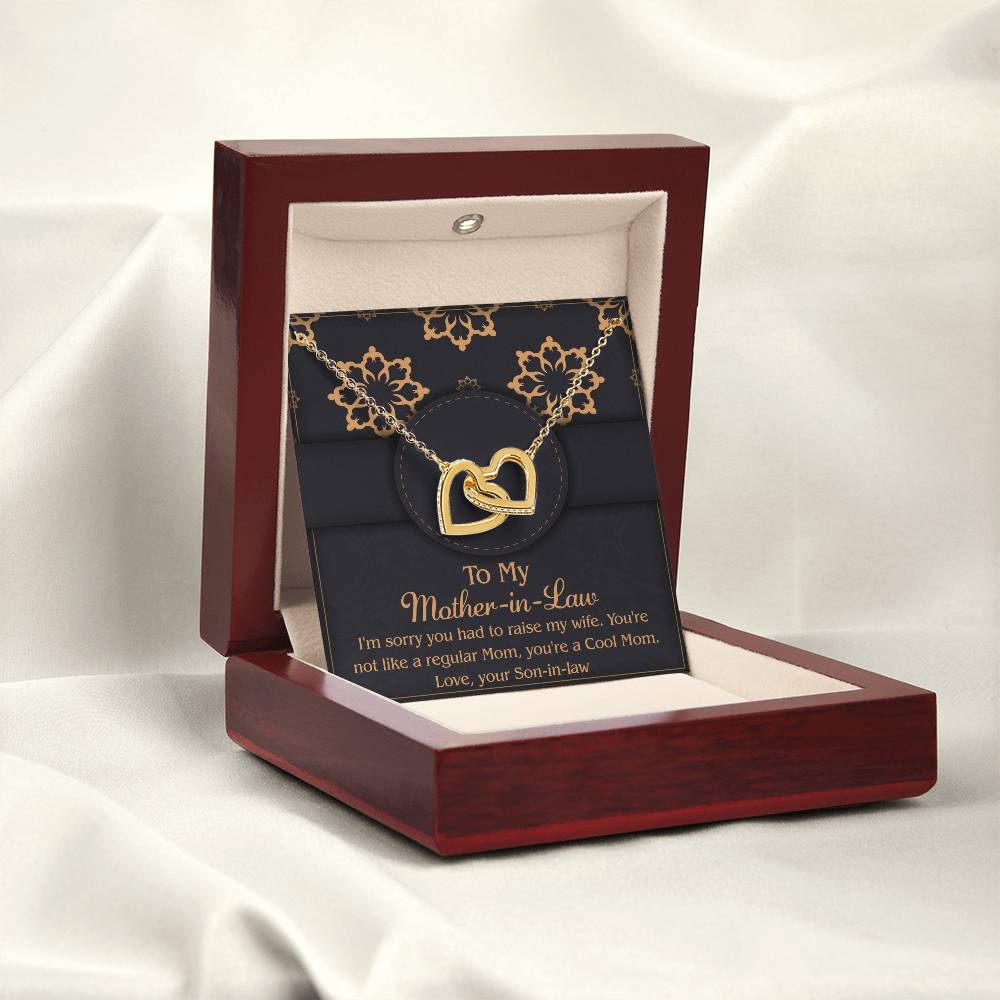 Mother-In-Law-Cool Mom Double Heart Necklace