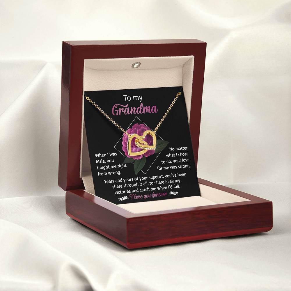 Grandma-Love For Me Double Heart Necklace