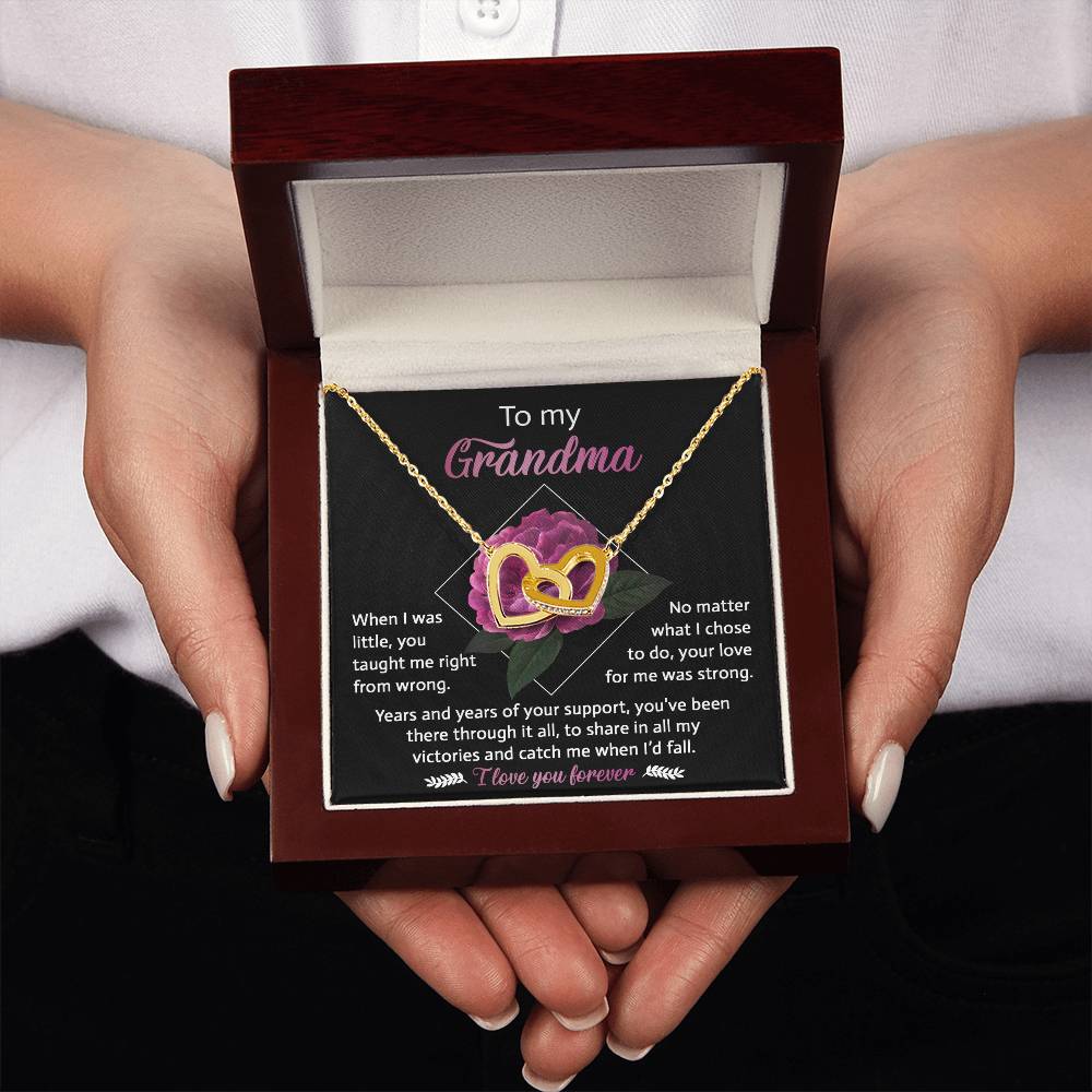 Grandma-Love For Me Double Heart Necklace