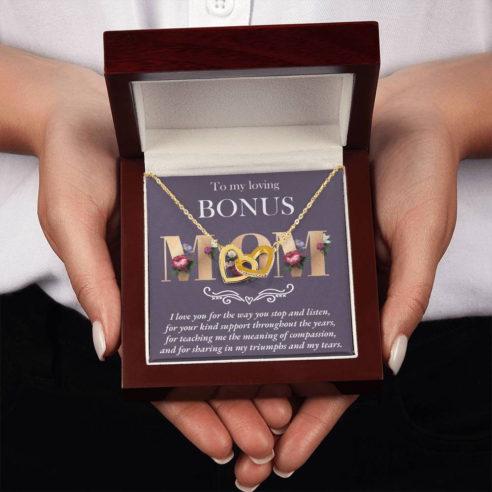 Bonus Mom-Throughout The Years Double Heart Necklace