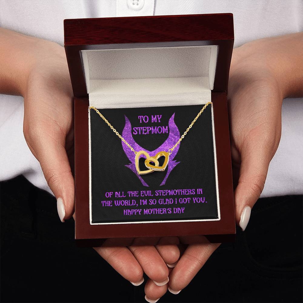 Stepmom-I Got You Double Heart Necklace