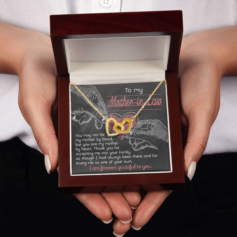 Mother-In-Law-Mother By Heart Double Heart Necklace