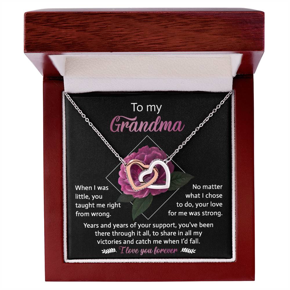Grandma-Love For Me Double Heart Necklace