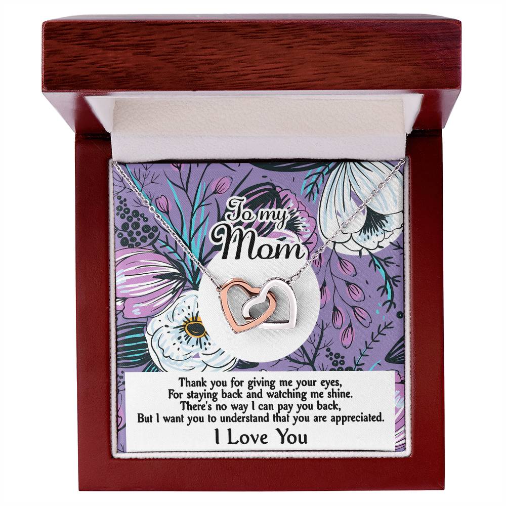 Mom You Are Appreciated Double Heart Necklace