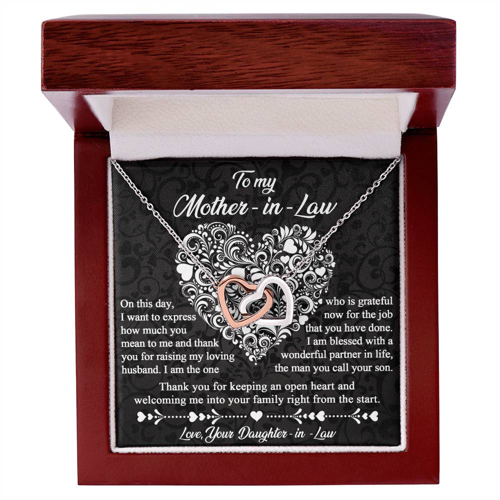 Mother-In-Law-An Open Heart Double Heart Necklace