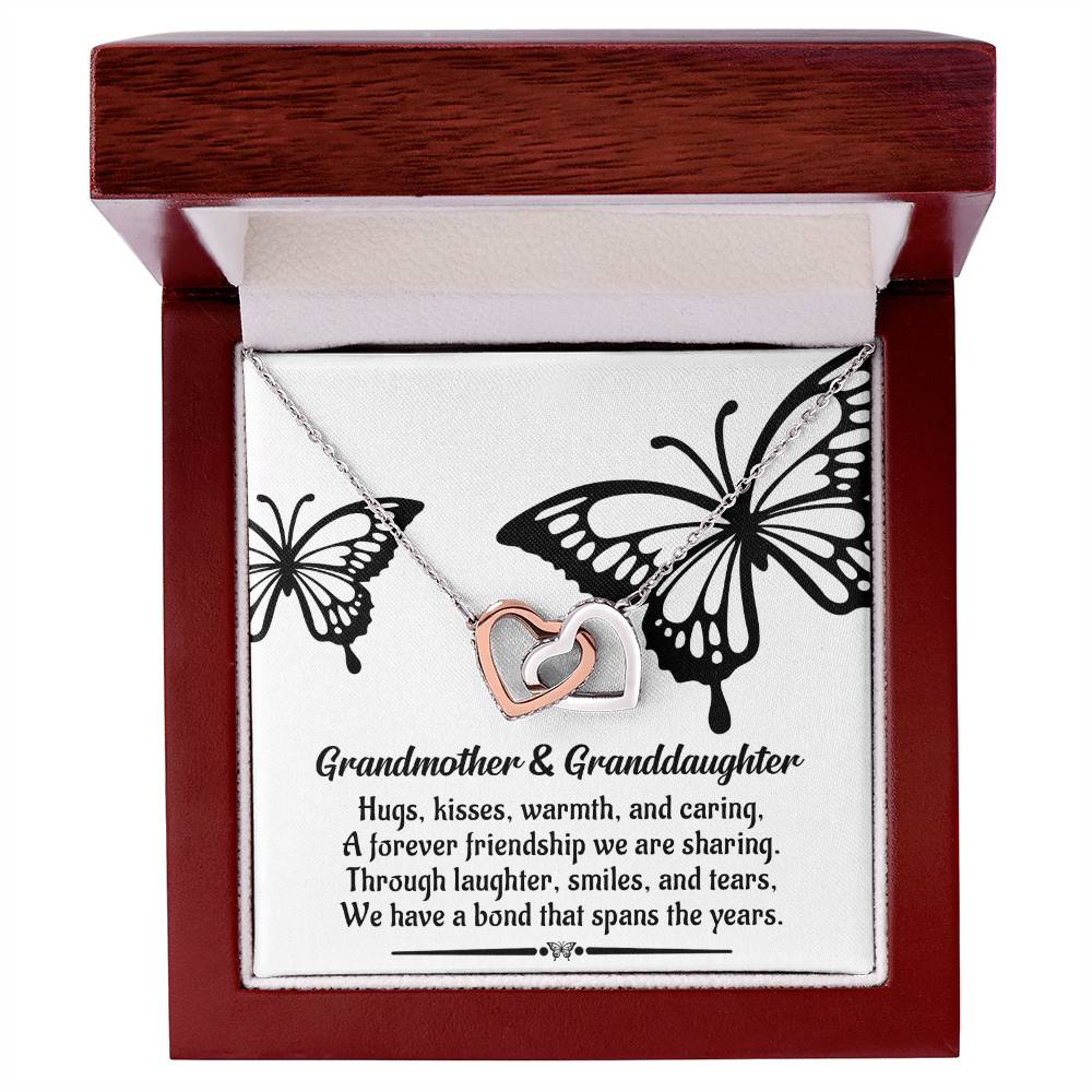 Grandma Granddaughter-A Bond Double Heart Necklace