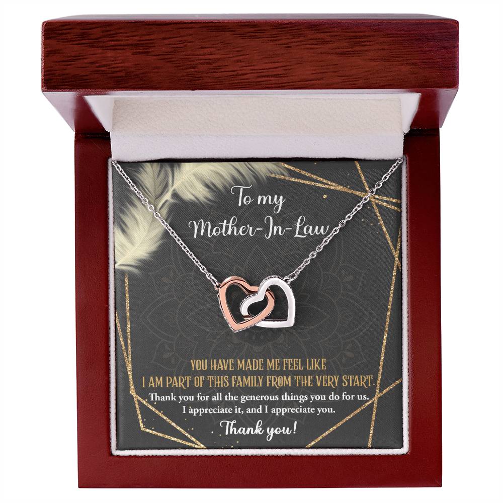 Mother In Law-Do For Us Double Heart Necklace