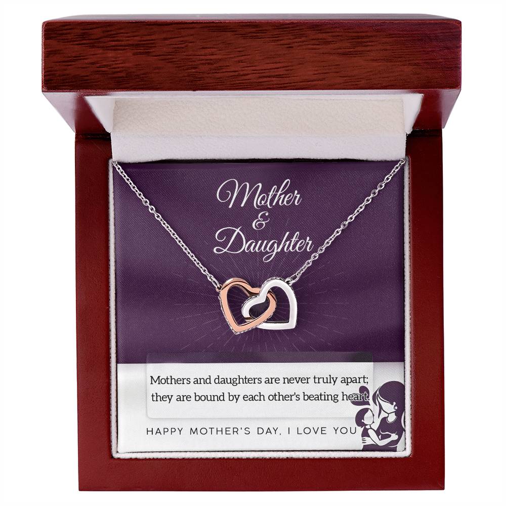 Mother & Daughter Double Heart Necklace