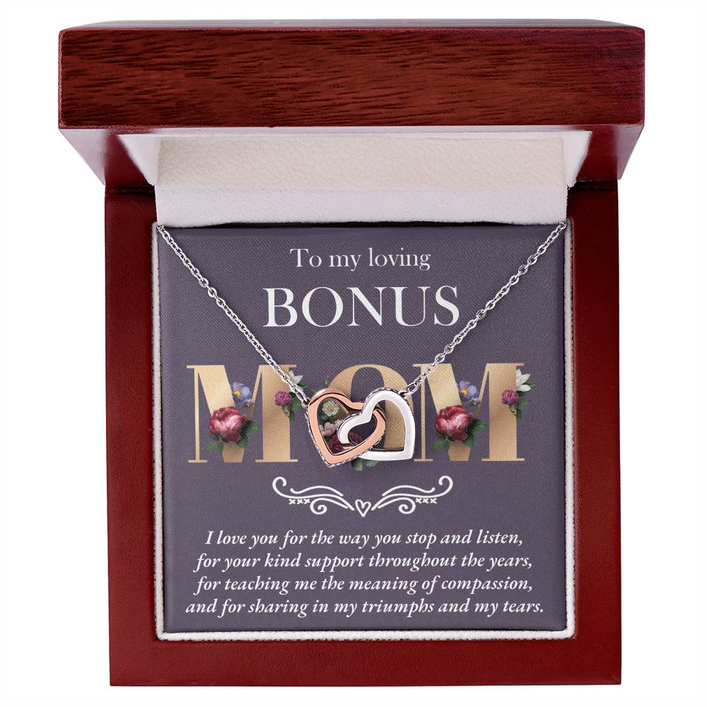 Bonus Mom-Throughout The Years Double Heart Necklace