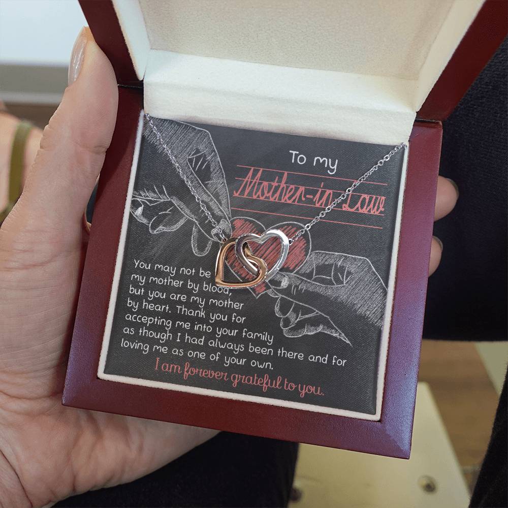 Mother-In-Law-Mother By Heart Double Heart Necklace