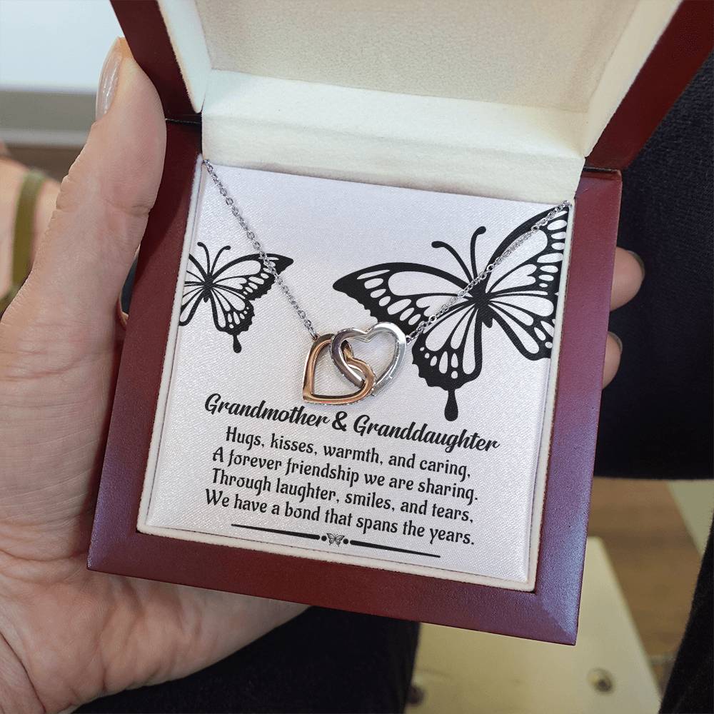 Grandma Granddaughter-A Bond Double Heart Necklace