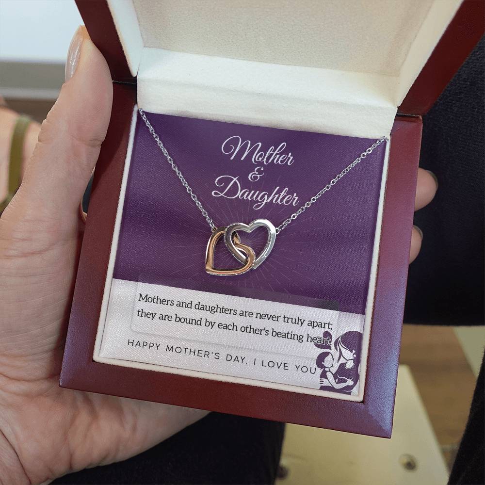 Mother & Daughter Double Heart Necklace