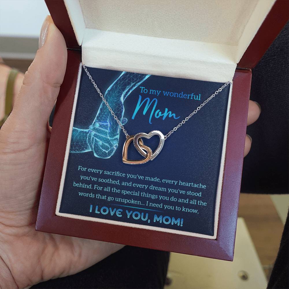 To my wonderful Mom - I love you Double Heart Necklace