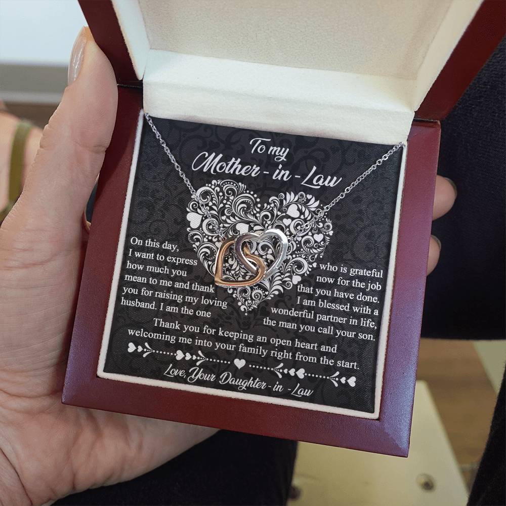Mother-In-Law-An Open Heart Double Heart Necklace