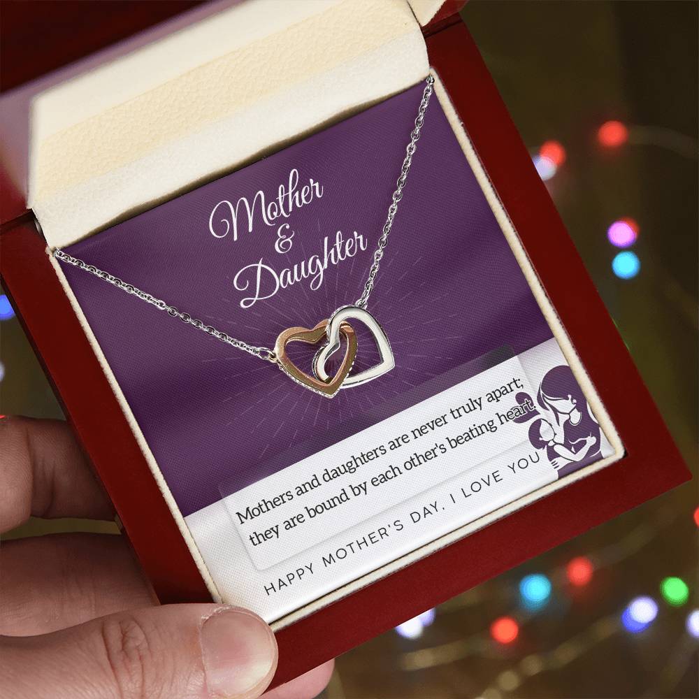 Mother & Daughter Double Heart Necklace
