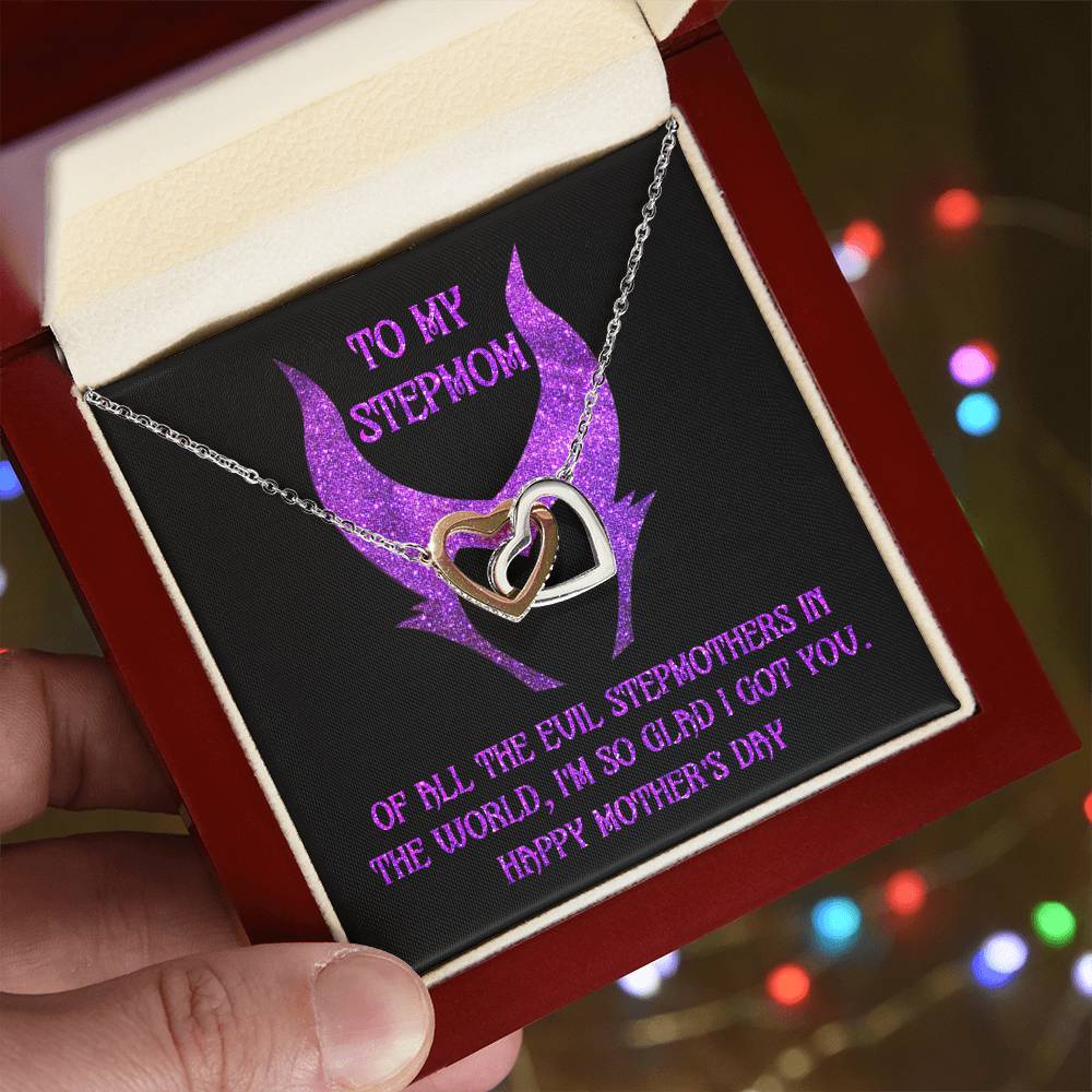 Stepmom-I Got You Double Heart Necklace