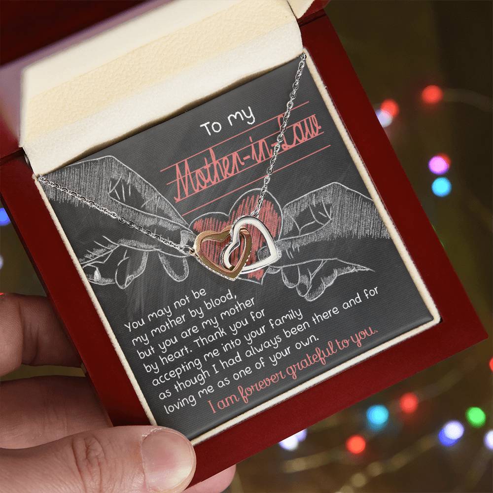 Mother-In-Law-Mother By Heart Double Heart Necklace