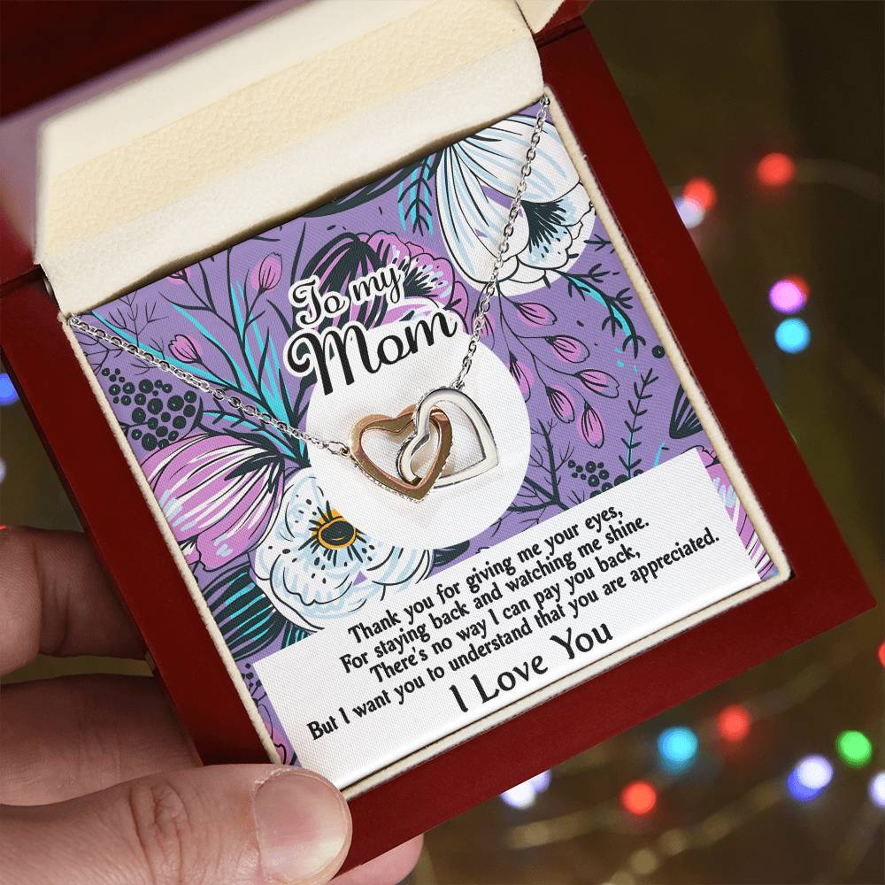 Mom You Are Appreciated Double Heart Necklace