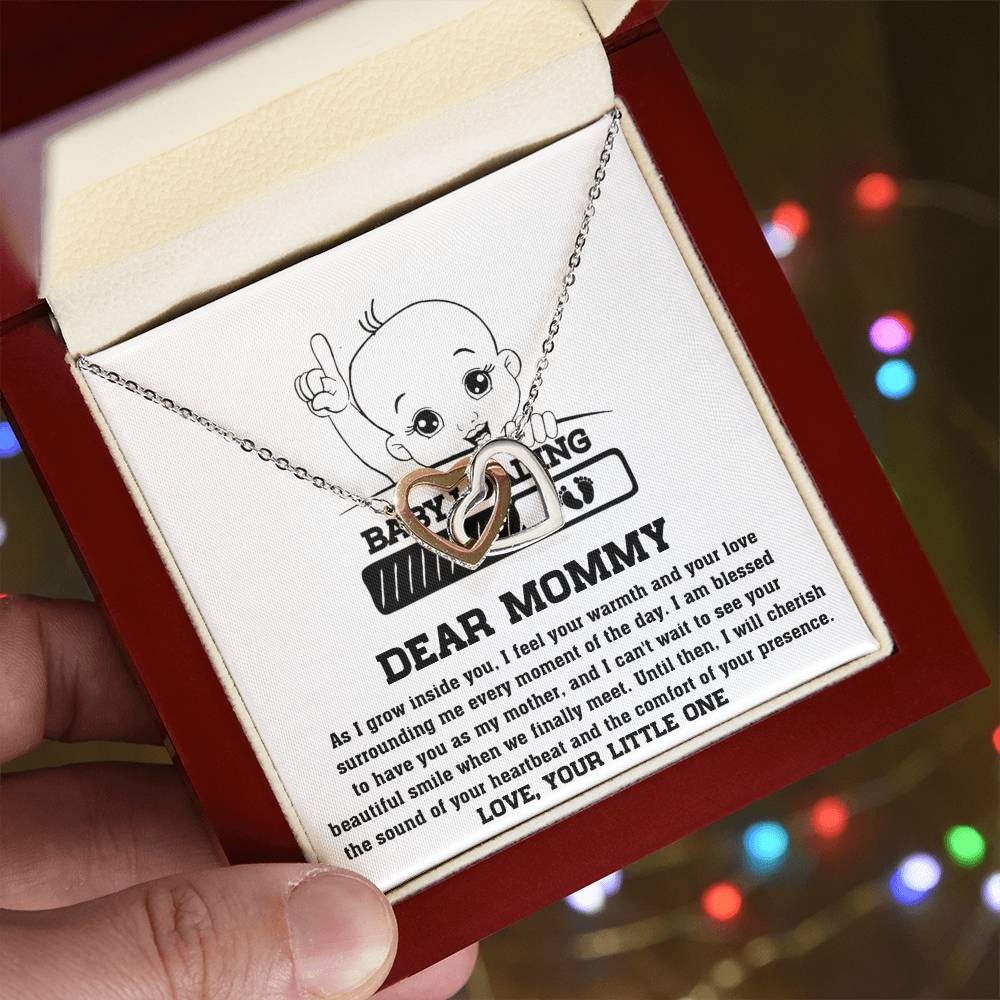 Mama To Be - Your Little One Double Heart Necklace