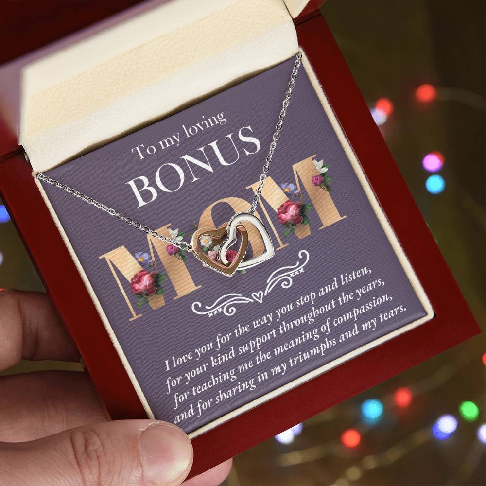 Bonus Mom-Throughout The Years Double Heart Necklace