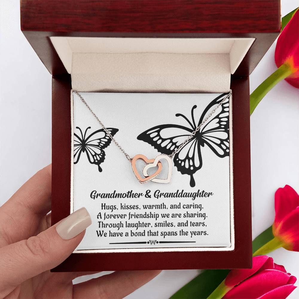 Grandma Granddaughter-A Bond Double Heart Necklace