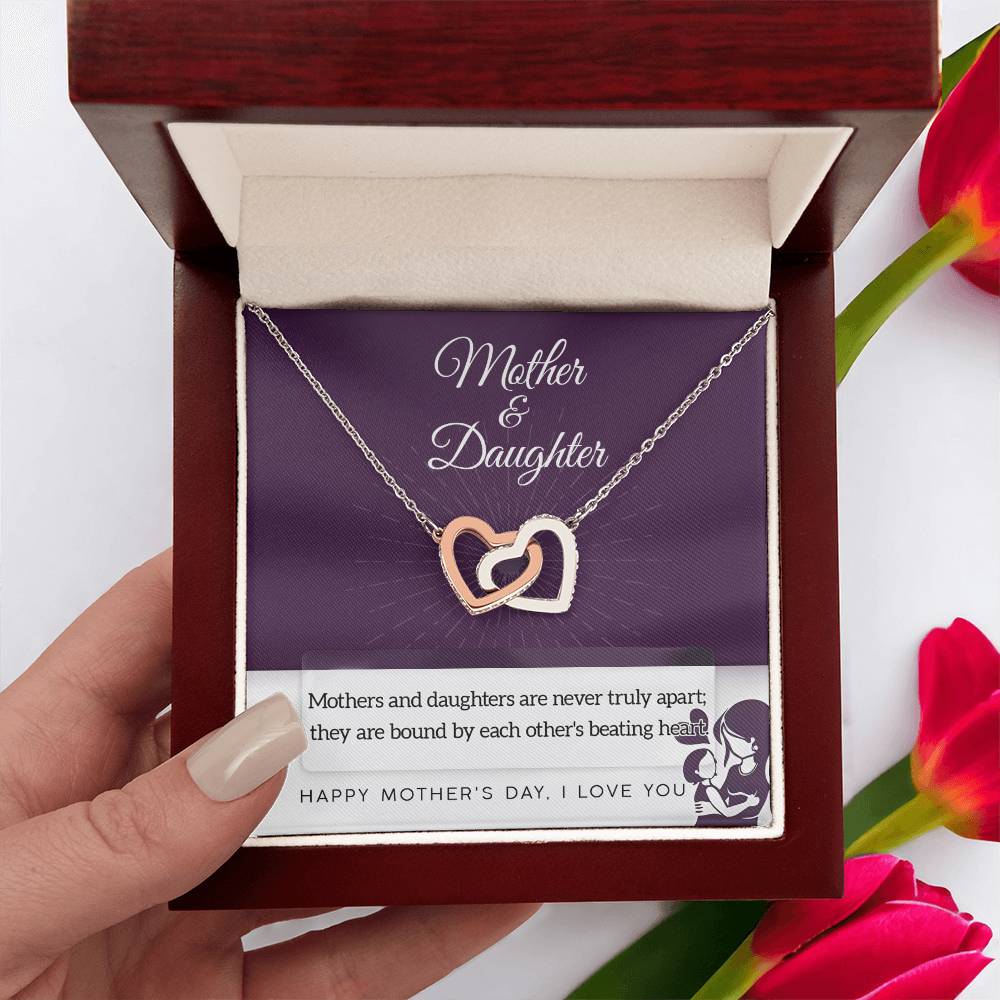 Mother & Daughter Double Heart Necklace