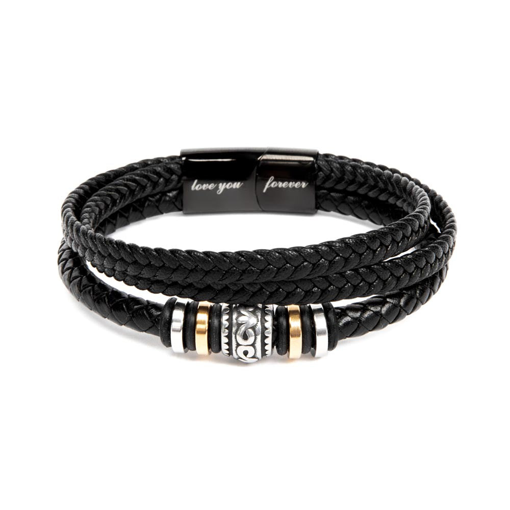 Daddy-Stronger Than Steel-Bracelet Men's "Love You Forever" Bracelet