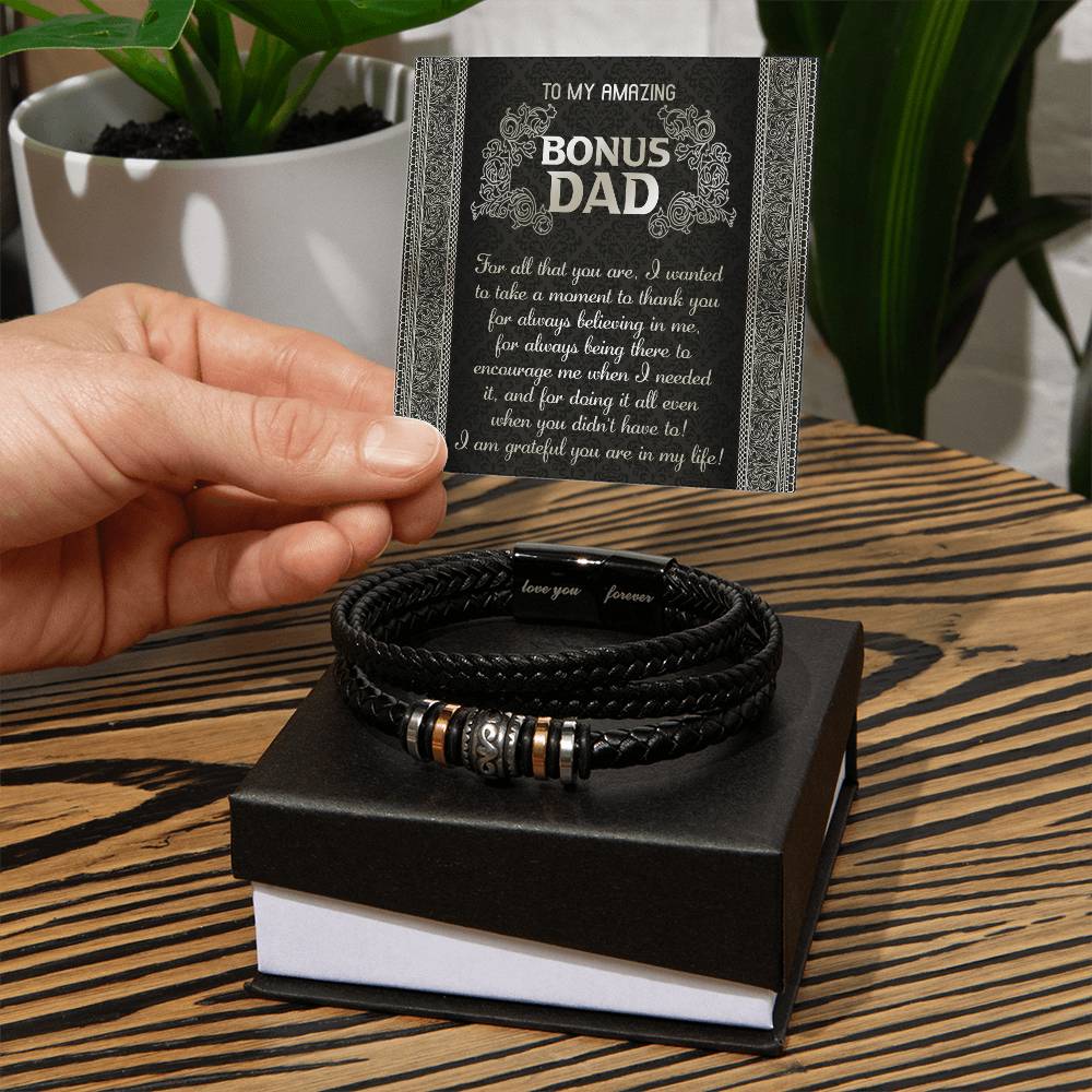 To My Amazing Bonus Dad Bracelet