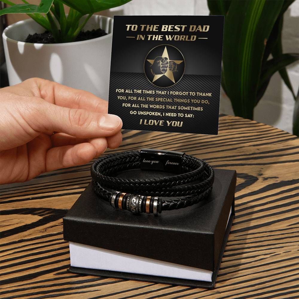 To the Best Dad in the World Bracelet