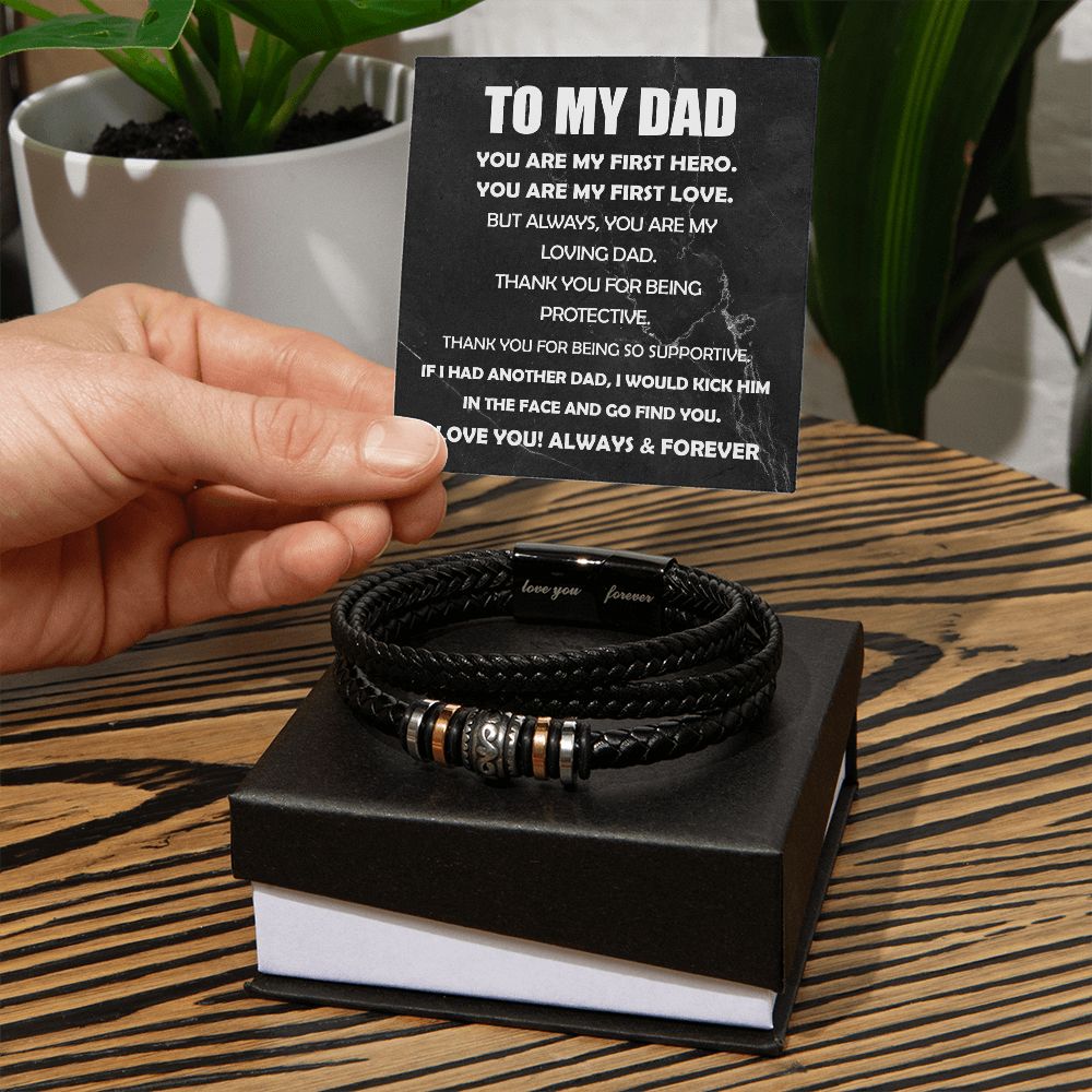 To My Dad You are my Hero - Forever Love Bracelet