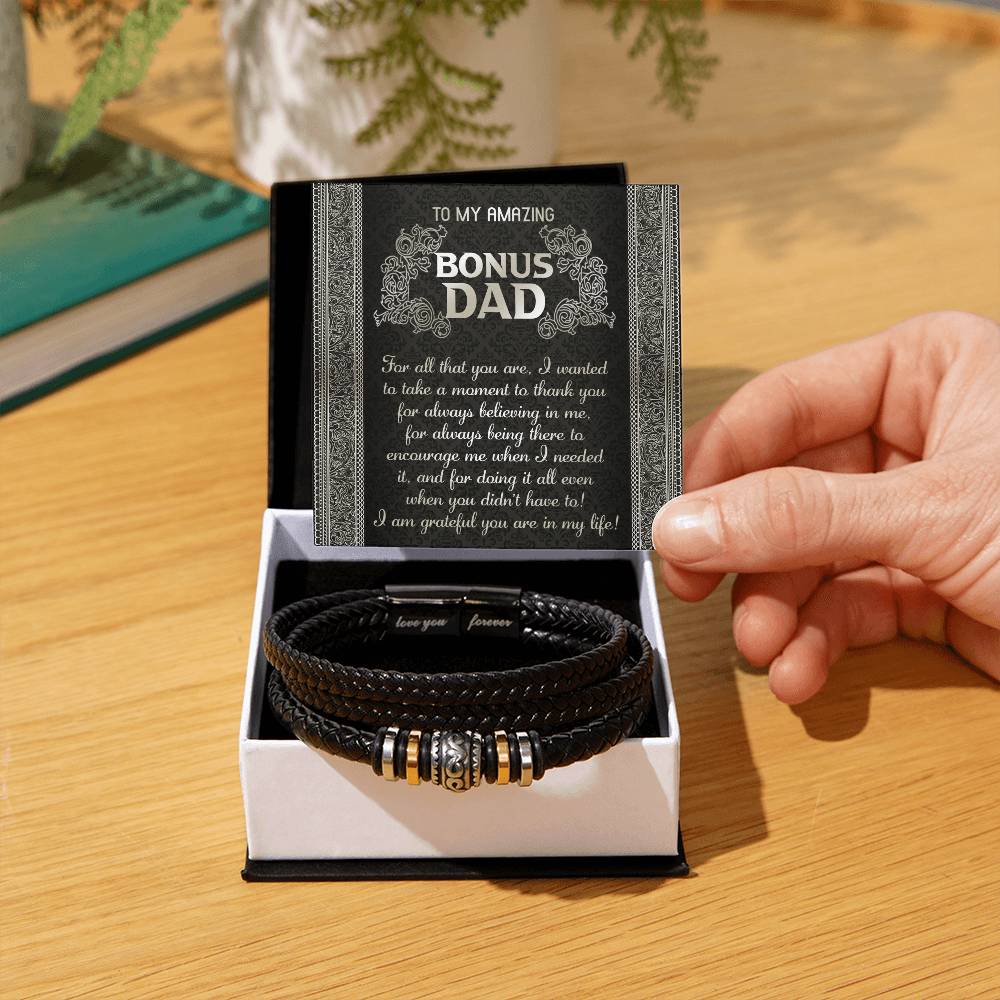To My Amazing Bonus Dad Bracelet
