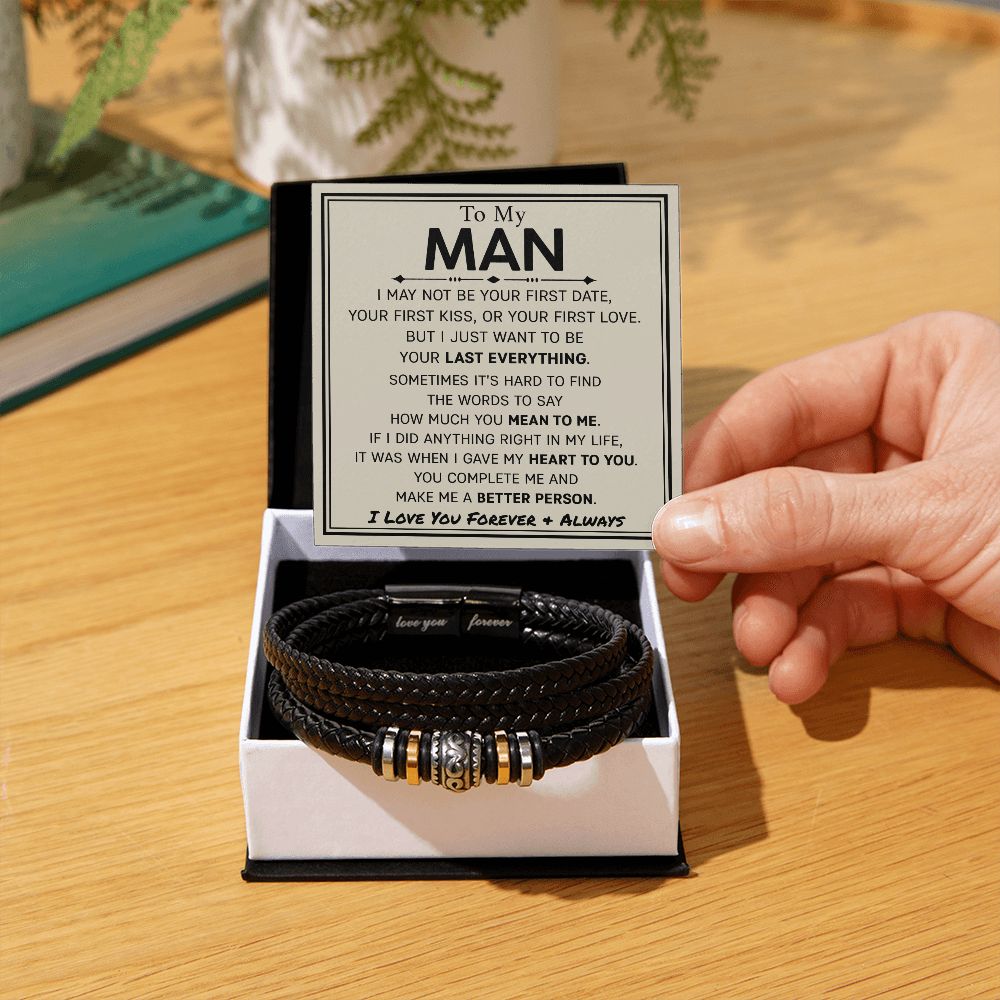 To My Man, You Complete Me - Forever Love Bracelet