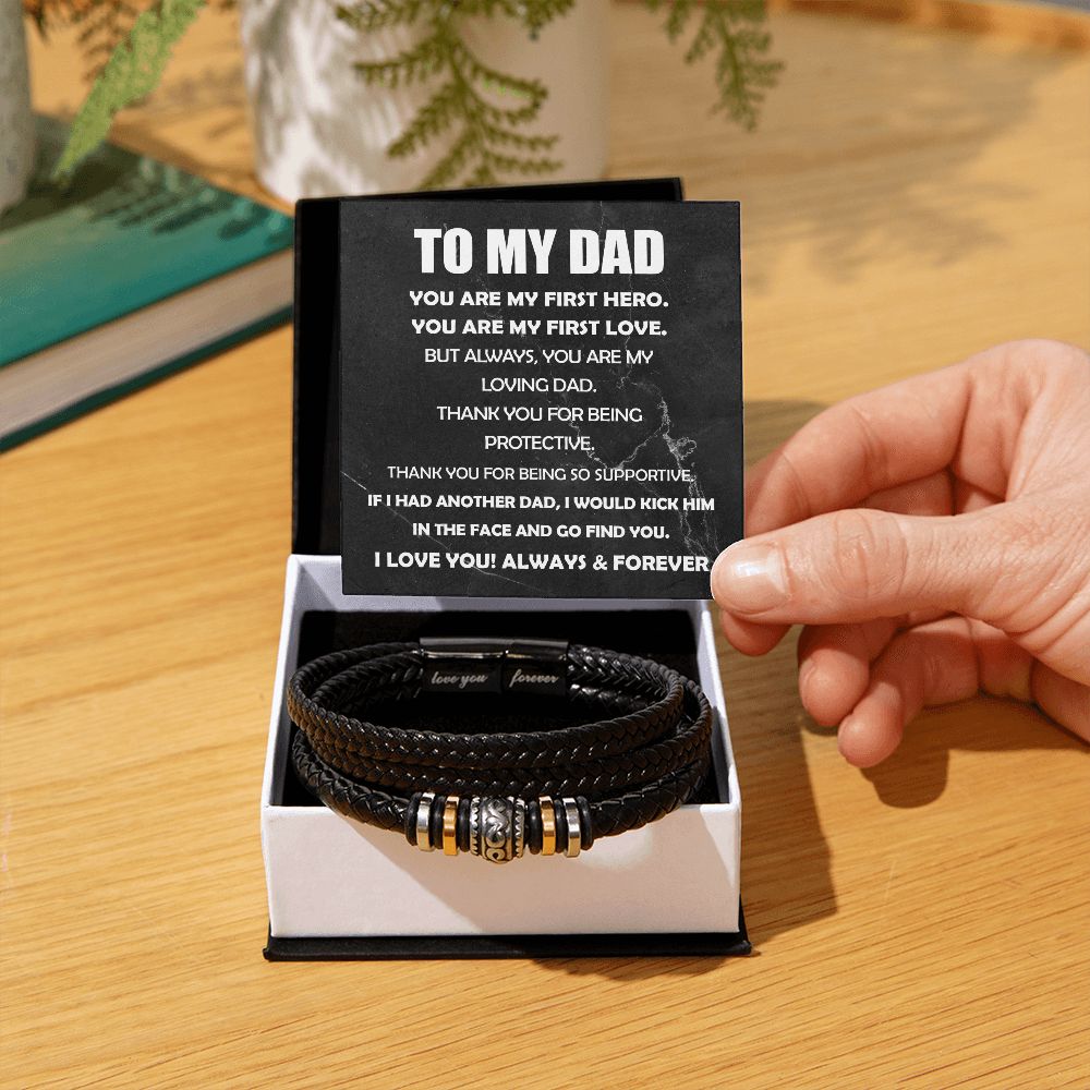 To My Dad You are my Hero - Forever Love Bracelet