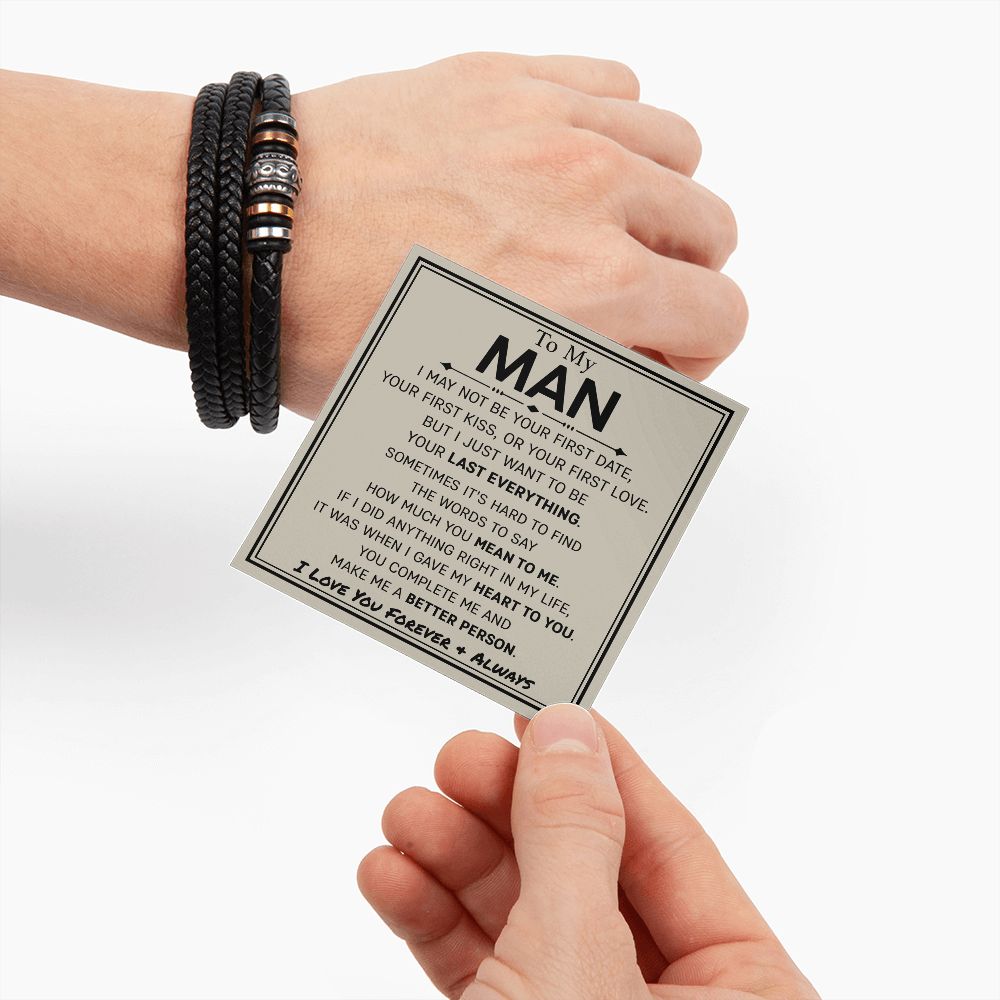 To My Man, You Complete Me - Forever Love Bracelet
