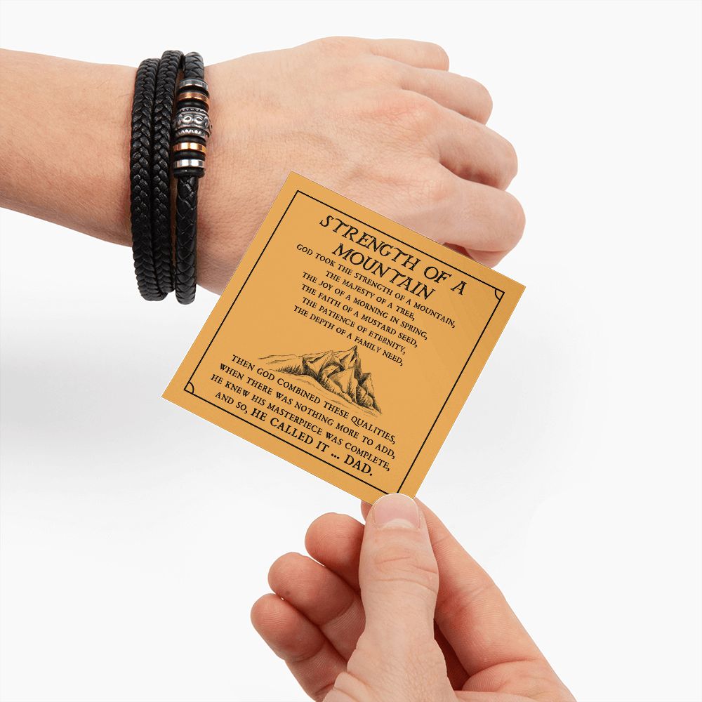 To My Dad, Strength of a Mountain - Forever Love Bracelet