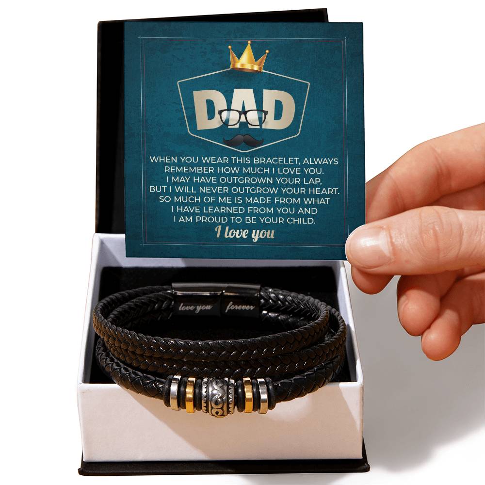 Dad, Proud to Be Your Child-Bracelet for Men