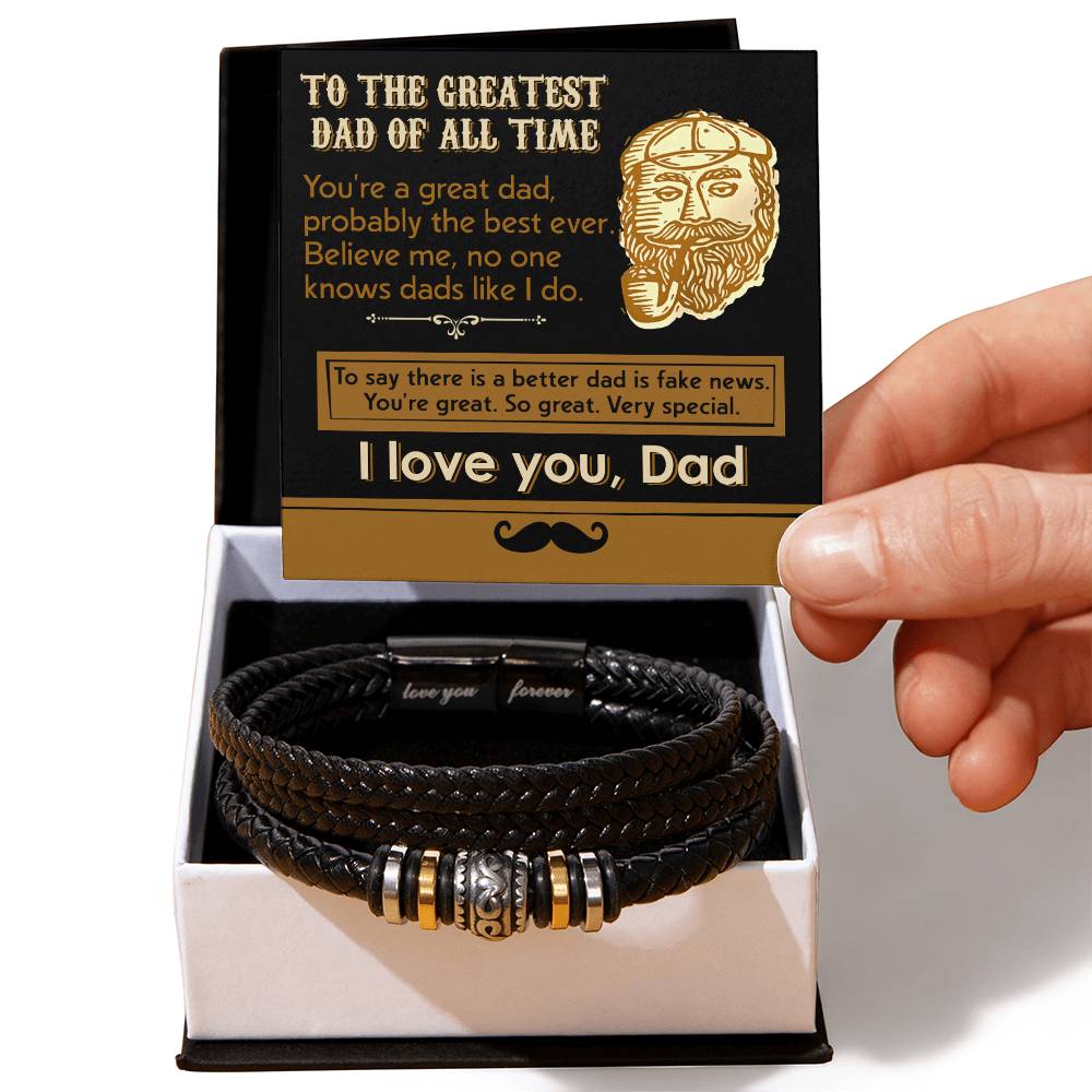 Dad-The Best-Bracelet Men's "Love You Forever" Bracelet