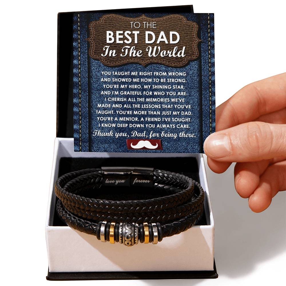 Dad-To Be Strong-Bracelet Men's "Love You Forever" Bracelet