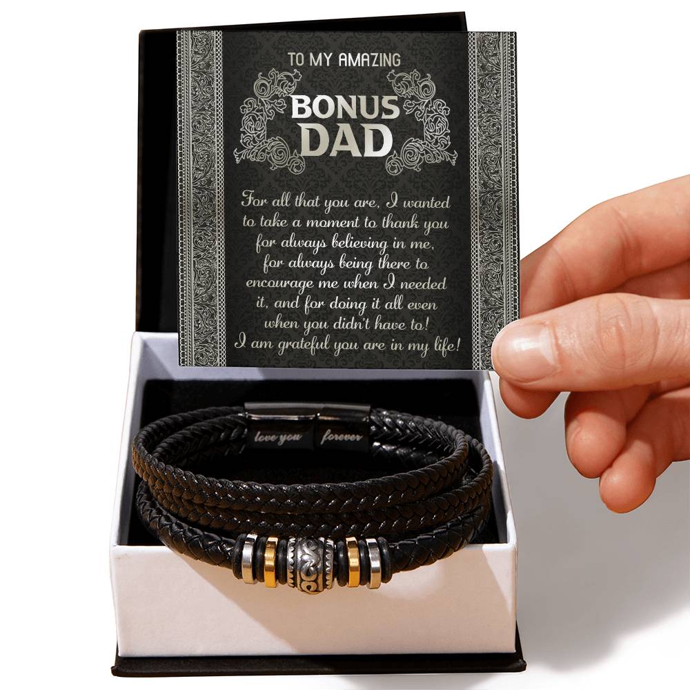 To My Amazing Bonus Dad Bracelet